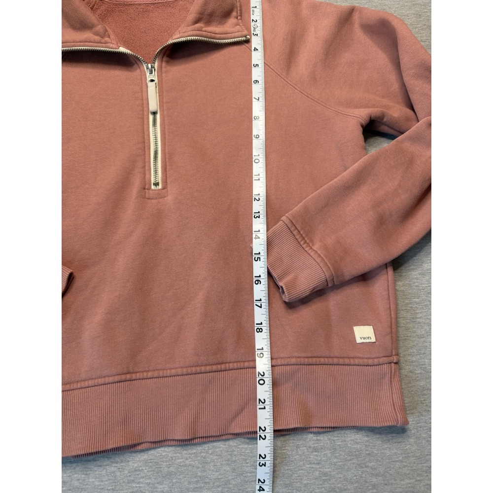 Vuori Restore Half Zip Pullover Mauve Pink Fleece Sweatshirt Womens Size S - Picture 3 of 7